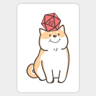 Kawaii Shiba Inu Dog for Dogs Lover Polyhedral D20 Dice Sticker